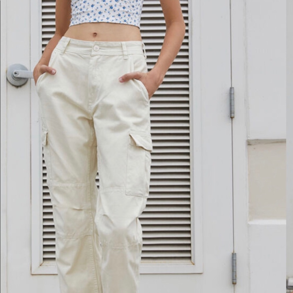 High waisted cargo pants
